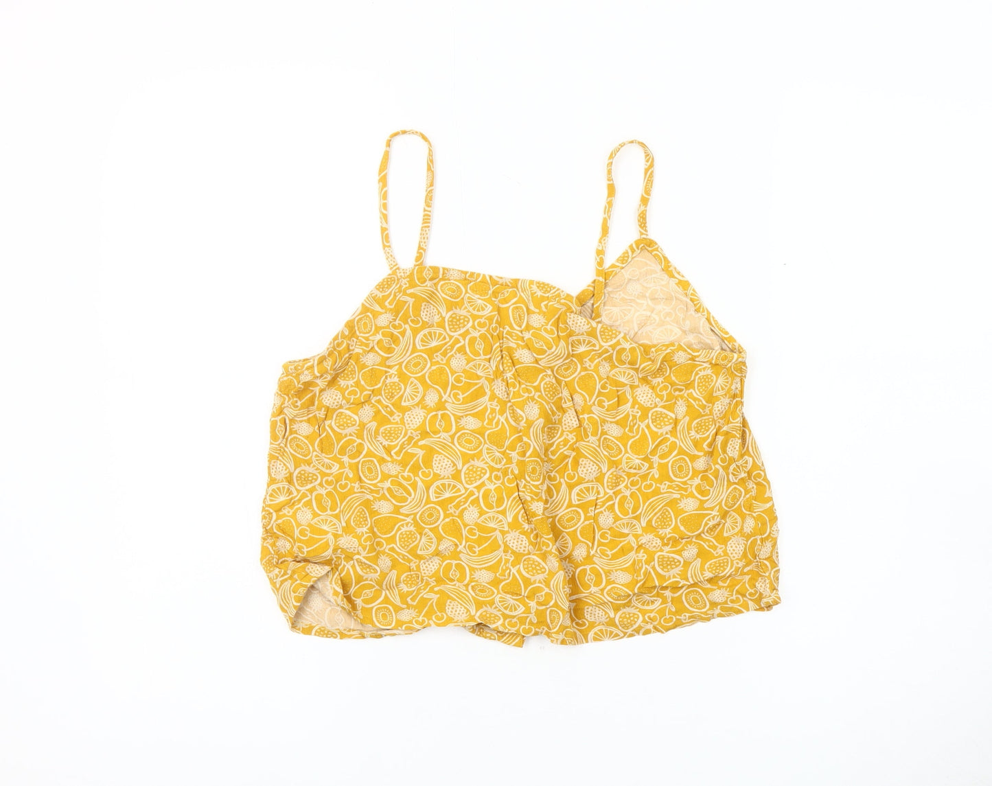 Monki Women's Yellow Floral Camisole Tank Top