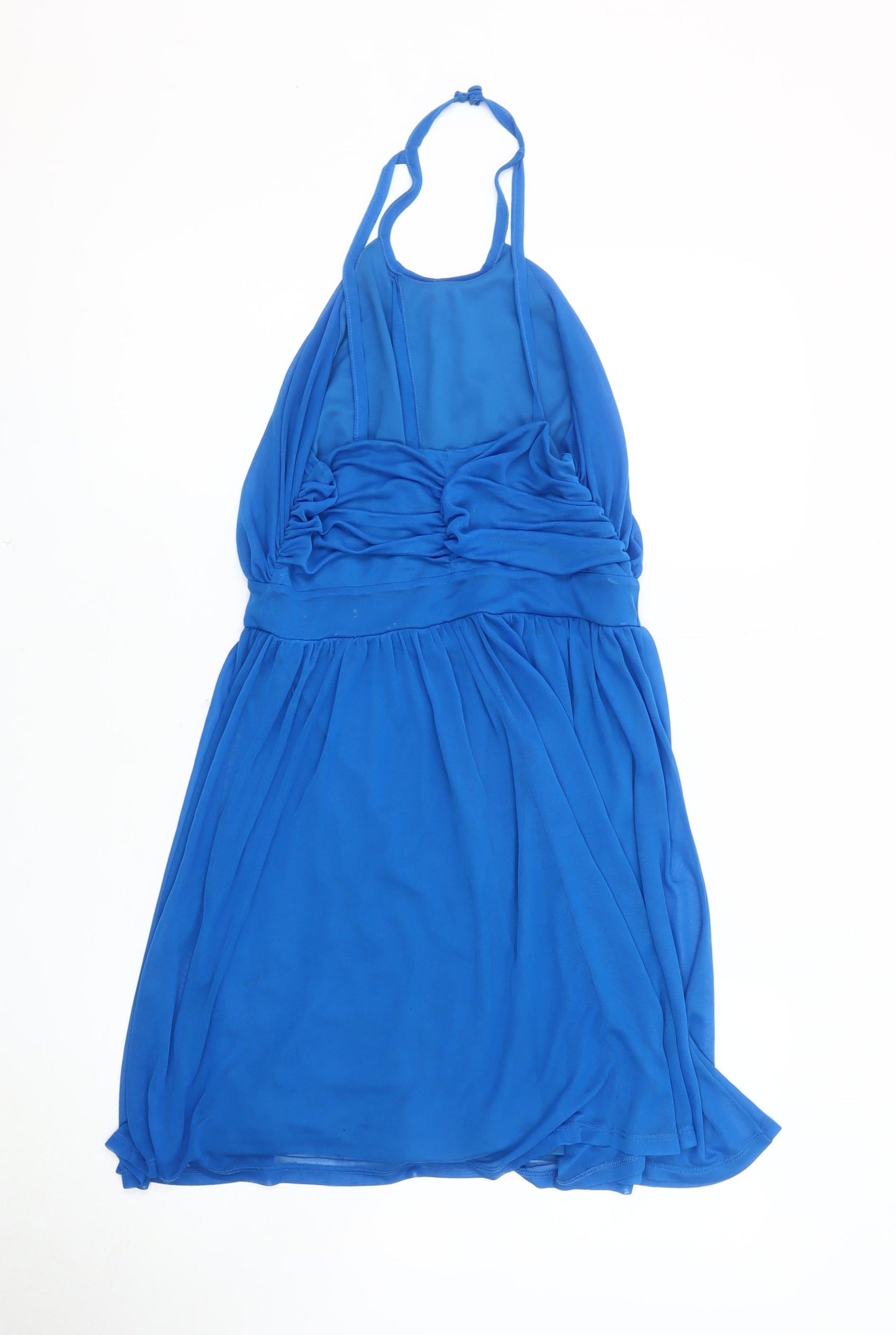 Topshop Women's Blue Halter Dress Size 10