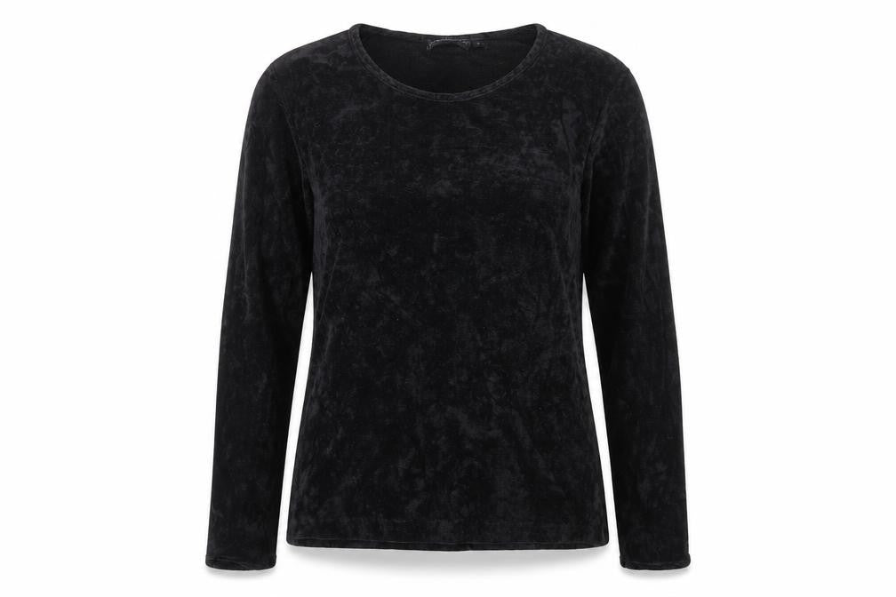 Vackenpol Black Long Sleeve Top for Women in Size 10