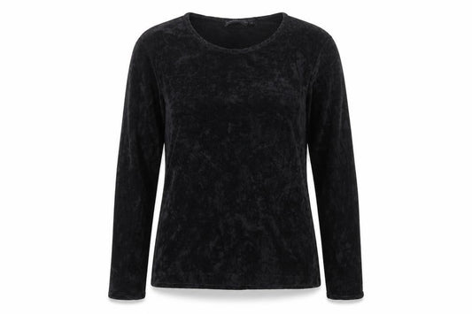 Vackenpol Black Long Sleeve Top for Women in Size 10