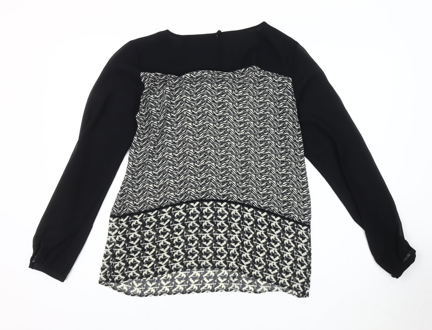 Marks and Spencer Women's Black Animal Print Blouse Size 10