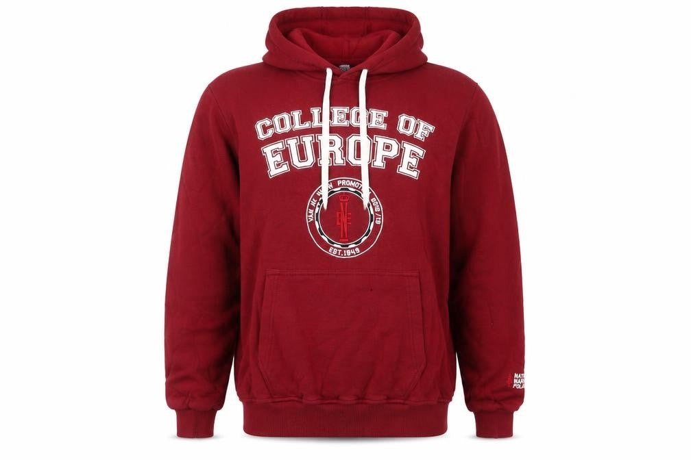 College Europe Red Hoodie, Unisex Adults M