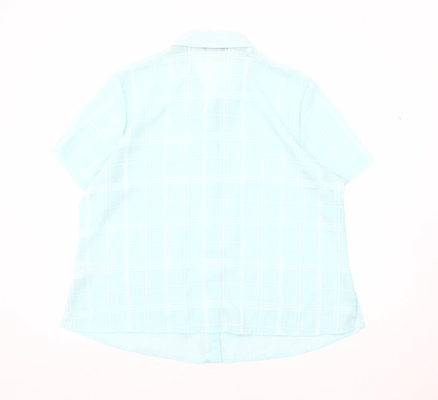 Bm Women's Blue Check Button-Up Shirt Size 22
