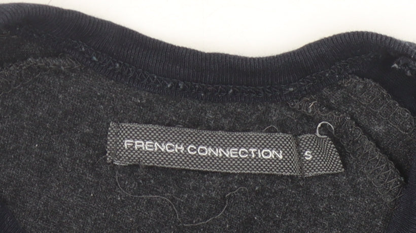 French Connection Men's Black T-Shirt, Size S, Short Sleeve