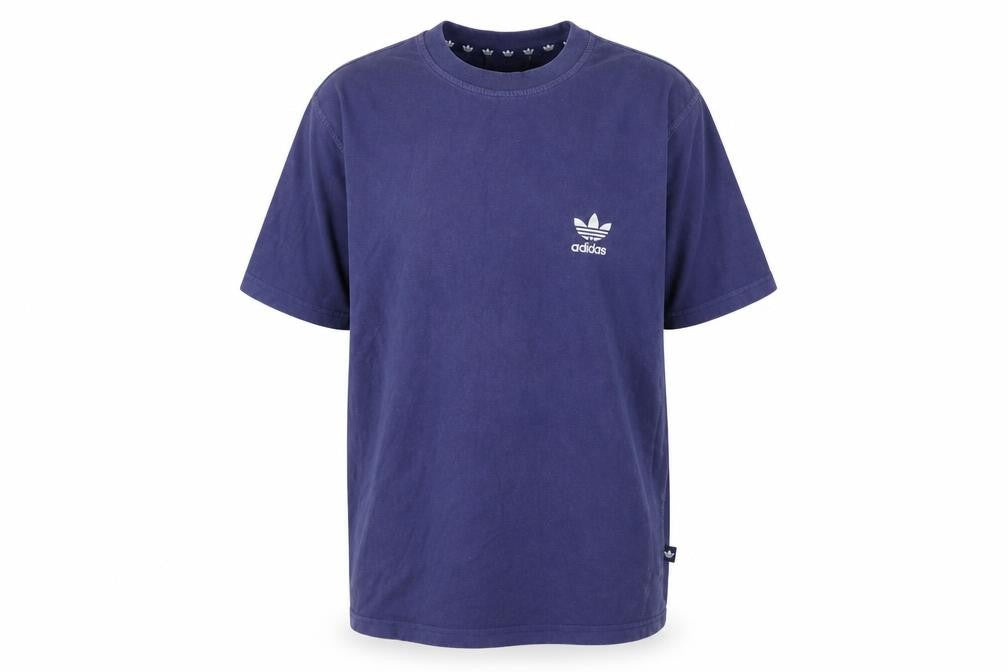 Adidas Men's Blue Crew Neck Logo T-Shirt