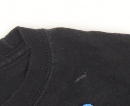 Champion Womens Black Cropped T-Shirt, Size M