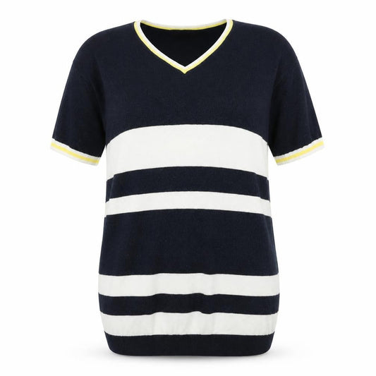 Next Women’s Black Striped V-Neck Pullover Jumper