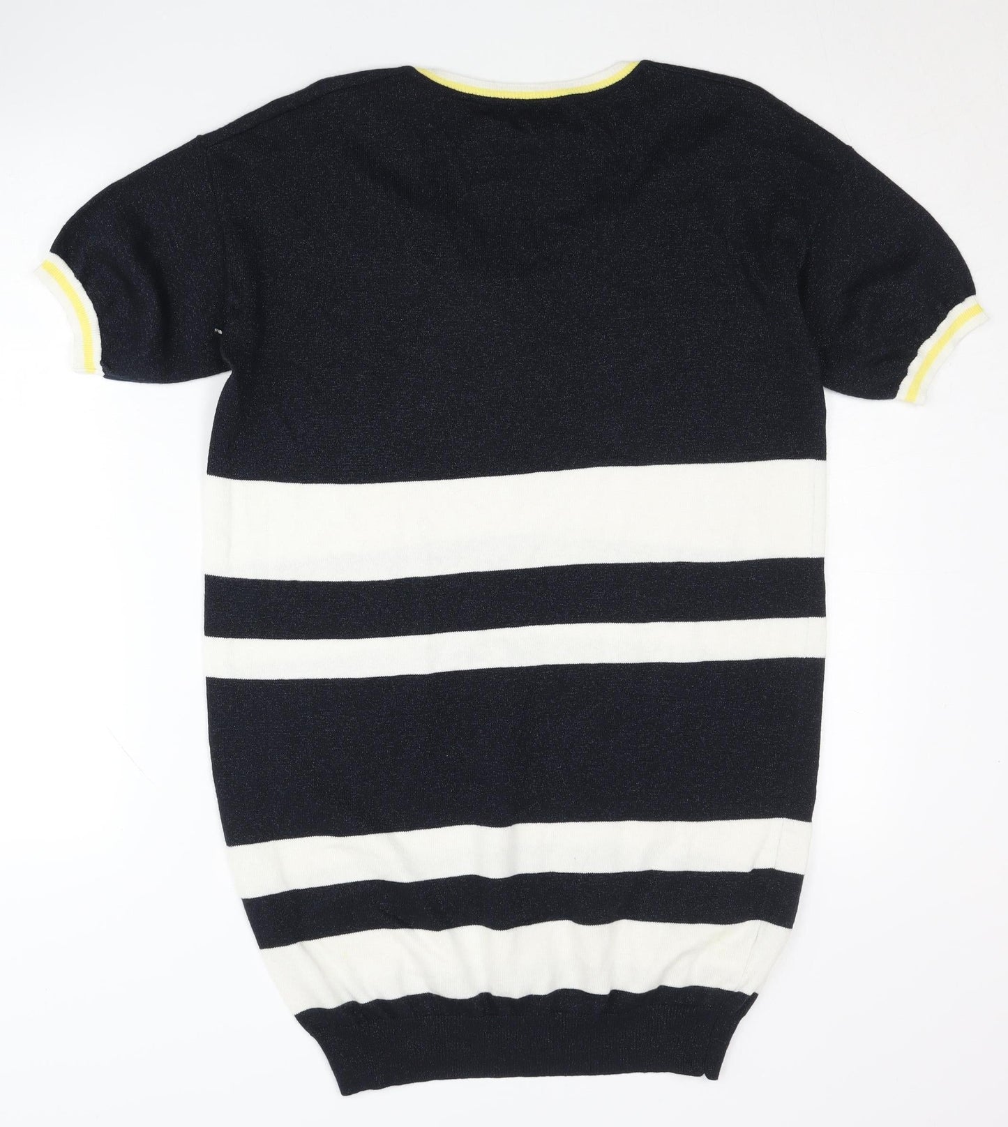 Next Women’s Black Striped V-Neck Pullover Jumper