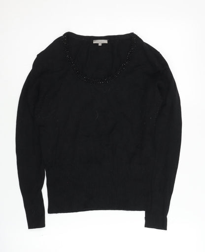 John Lewis Women's Medium Black Beaded Pullover