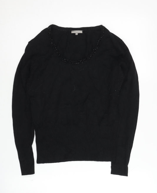 John Lewis Women's Medium Black Beaded Pullover