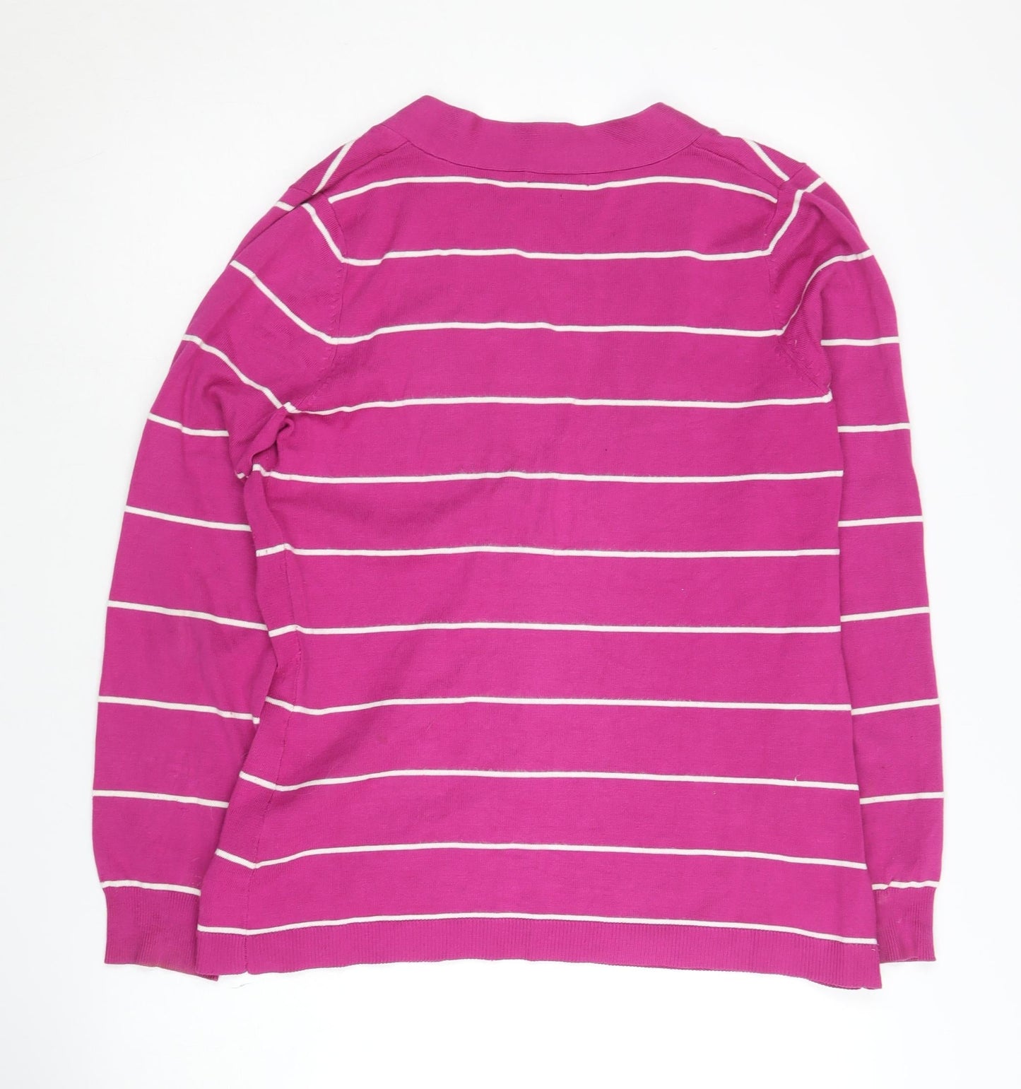 Linea Women's Pink Striped Cardigan L