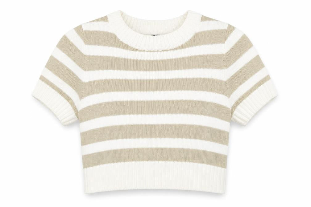 H&M Women’s Beige Striped Pullover XS