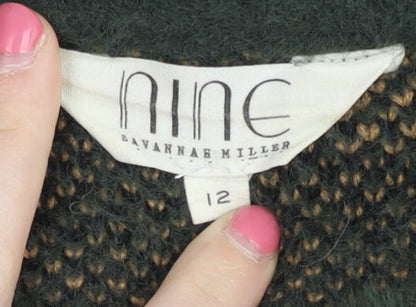 Brand and care label for Savannah Miller Women's Green Animal Print jumper