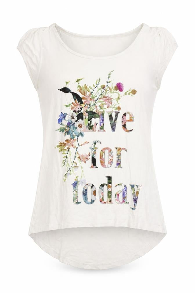 ORSAY Women’s XS White Floral T-Shirt