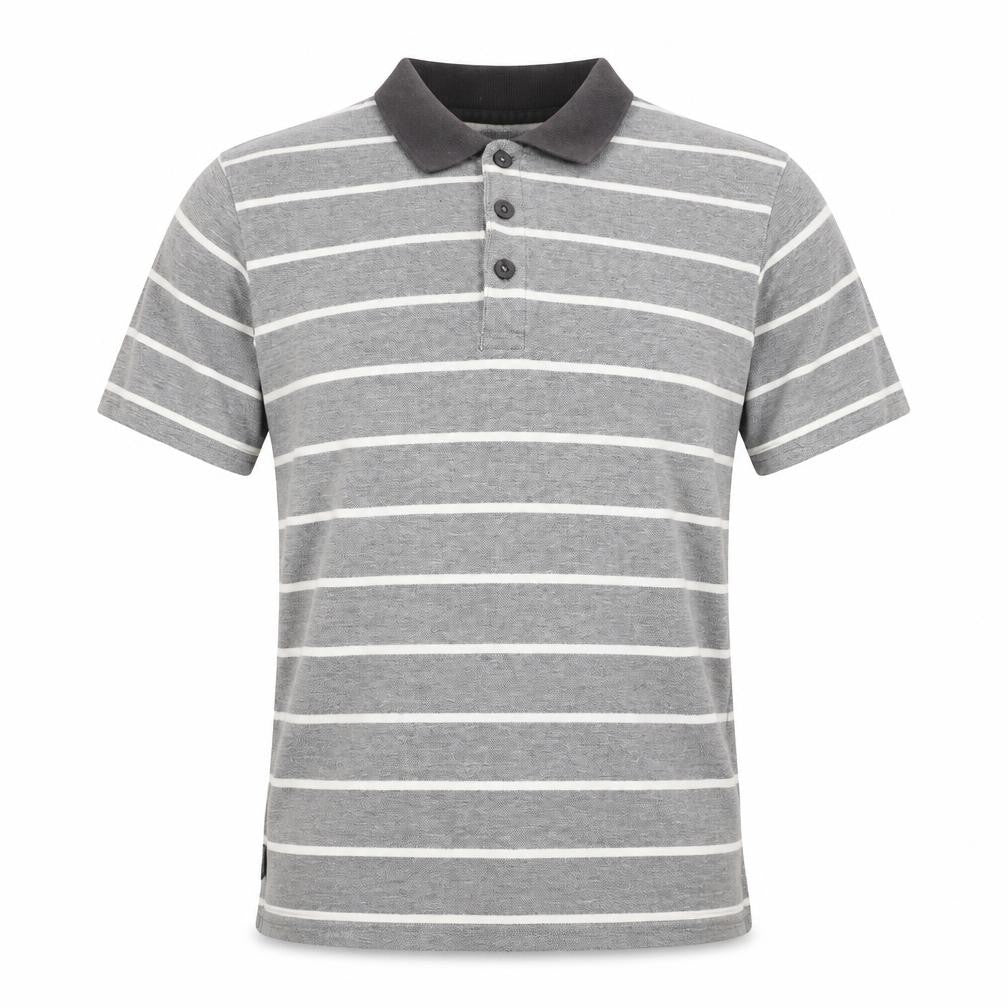 Mountain Warehouse Men's Grey Striped Polo Shirt - L
