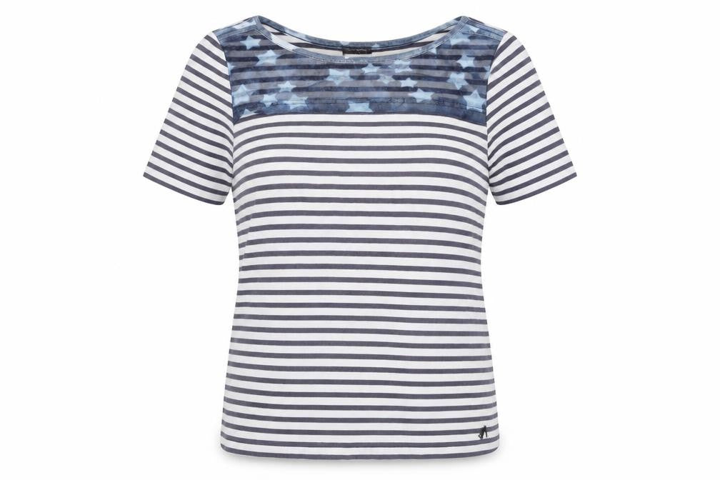 Gerry Weber Women's Navy Striped T-Shirt Size 10 Classic Style