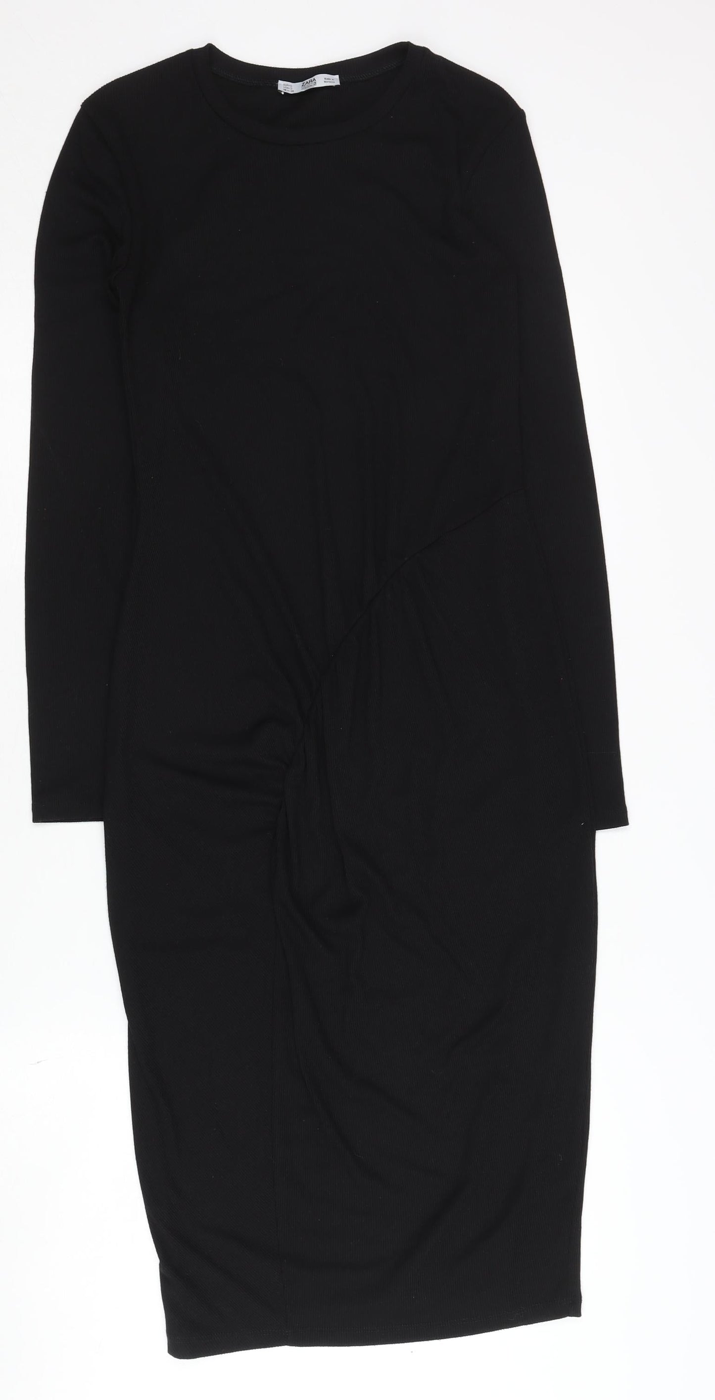 Zara Women's Black Bodycon Dress - Size S