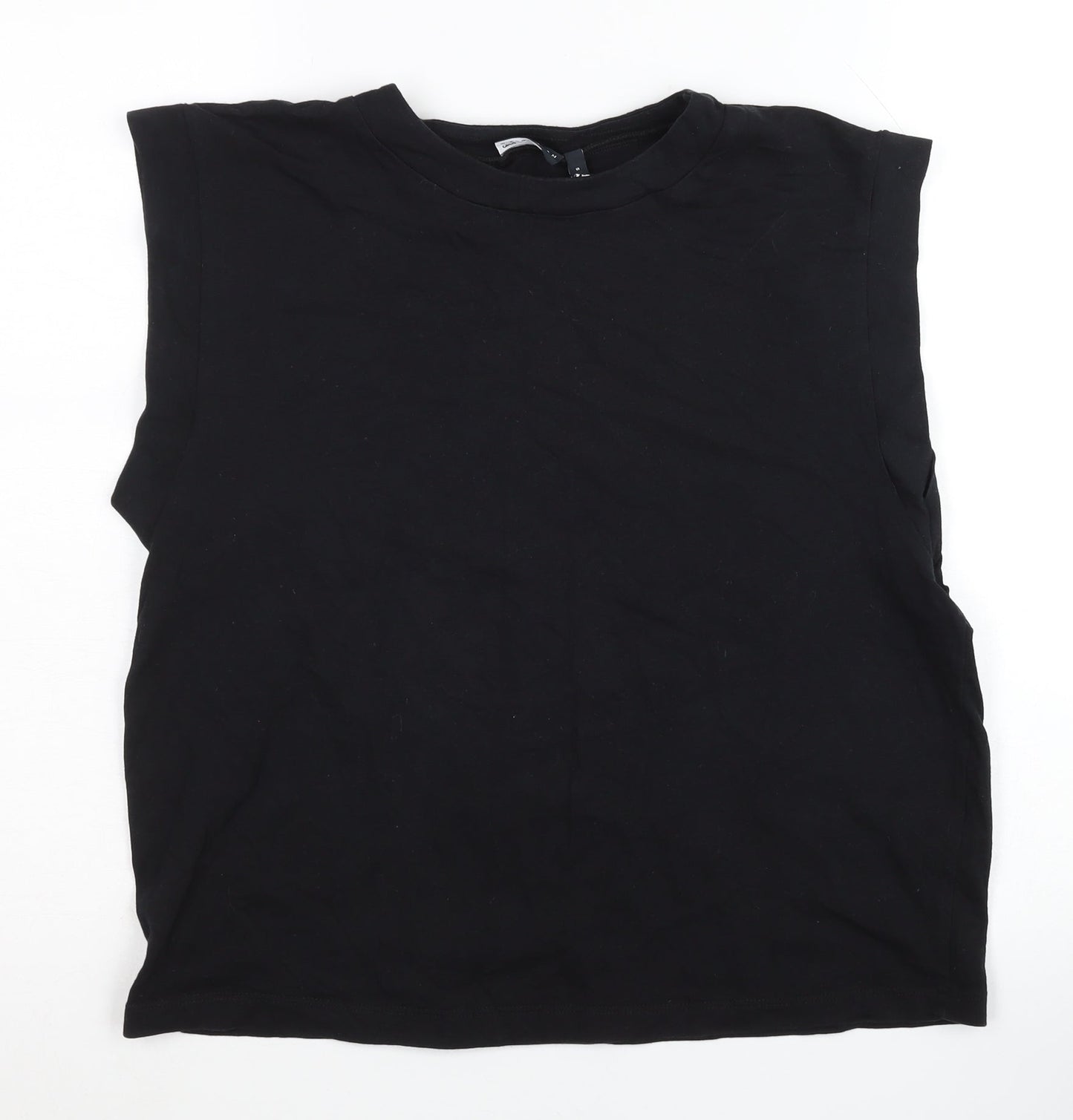 ASOS DESIGN Women's Black Sleeveless T-Shirt - S