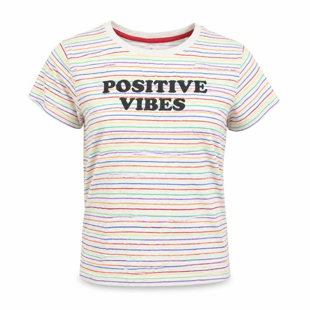 Threadbare Women's Multicoloured Striped T-Shirt Size 10