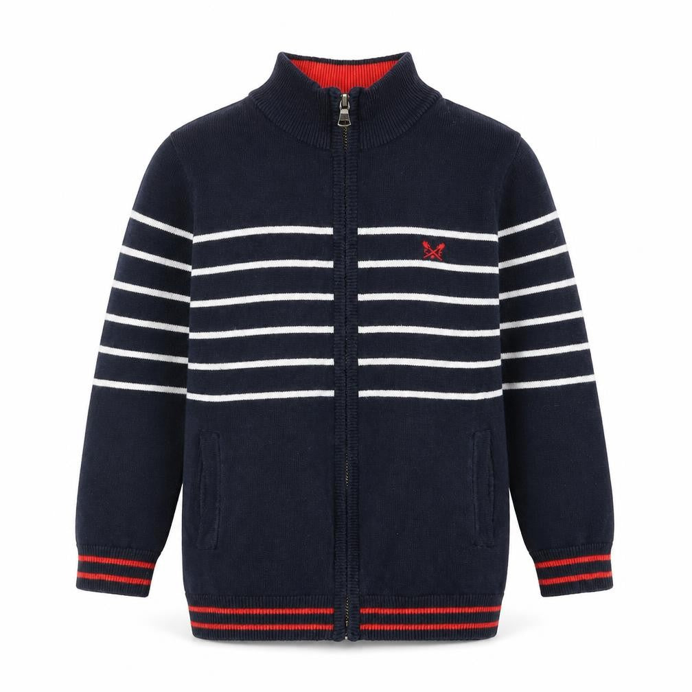 C&C Kids Boys Blue Striped Basic Jacket Size 5-6 Years