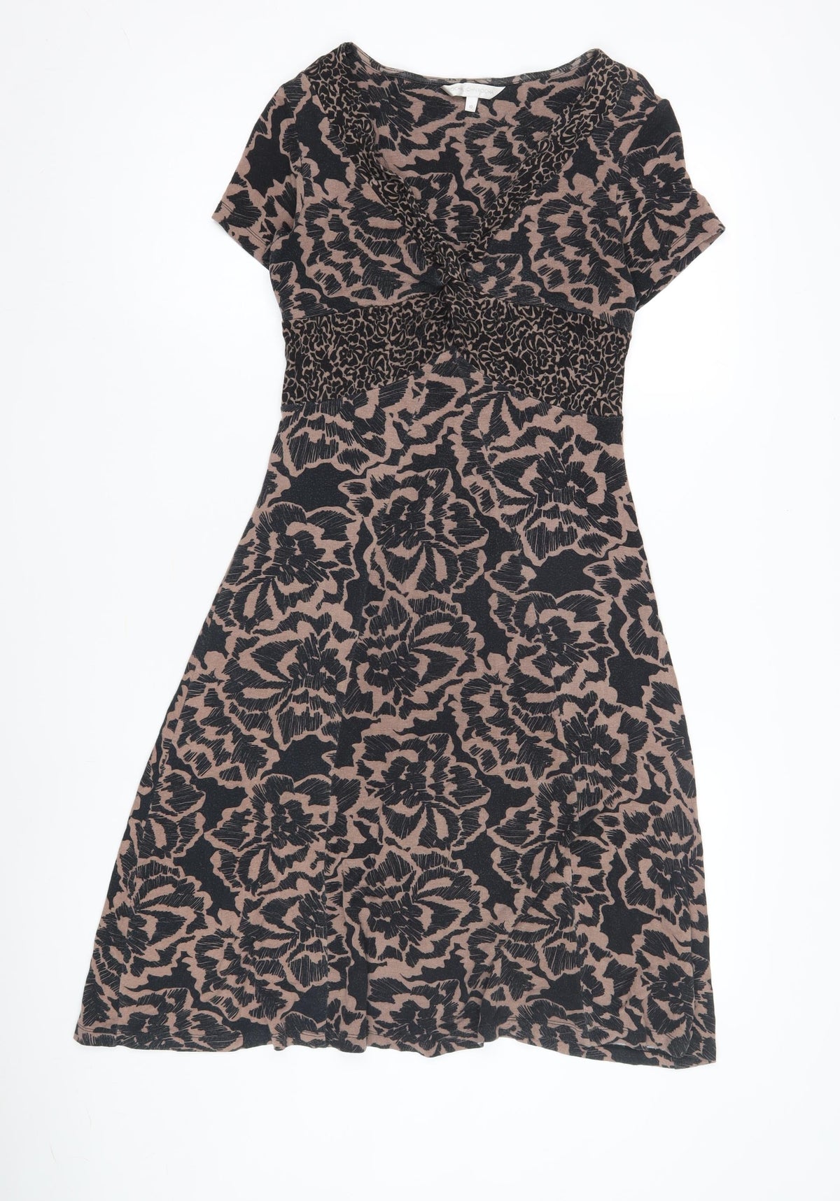 Rocha John Rocha Women's Black Floral Dress Size 10