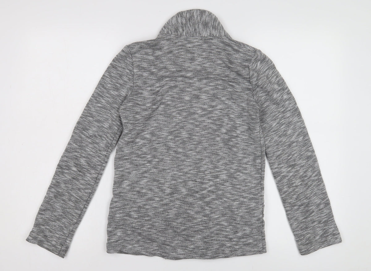 Oasis Women's Grey XS Knit Blazer Open Front Casual
