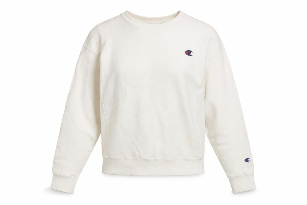 Champion Ivory Crew Neck Sweatshirt M Unisex Adults