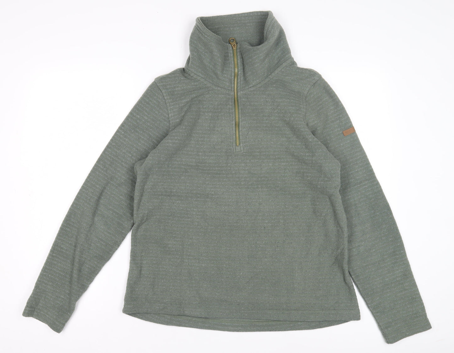 Regatta Women's Green Fleece Henley Sweatshirt Size 12