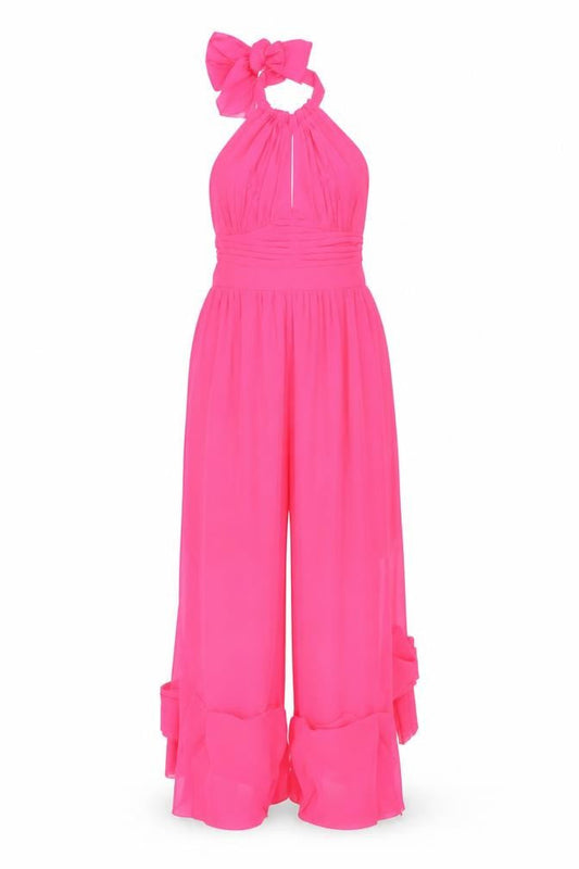 Lipsy Women's Pink Halter Midi Party Dress Size 10