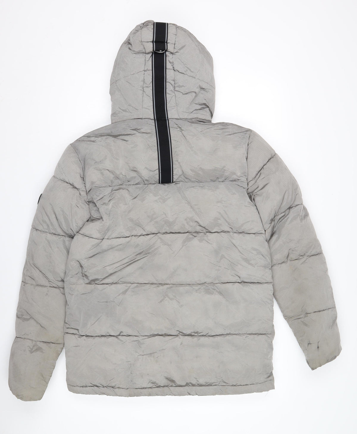 Alessandro Zavetti Grey Puffer Jacket S Unisex Winter