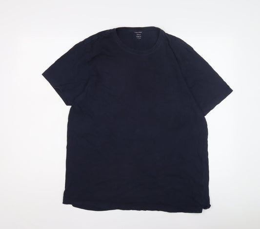 John Lewis Men's Blue Cotton T-Shirt L