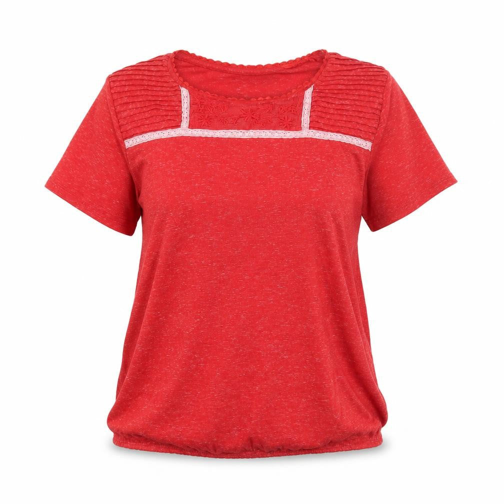 Isle Women's Red Embroidered T-Shirt Size M