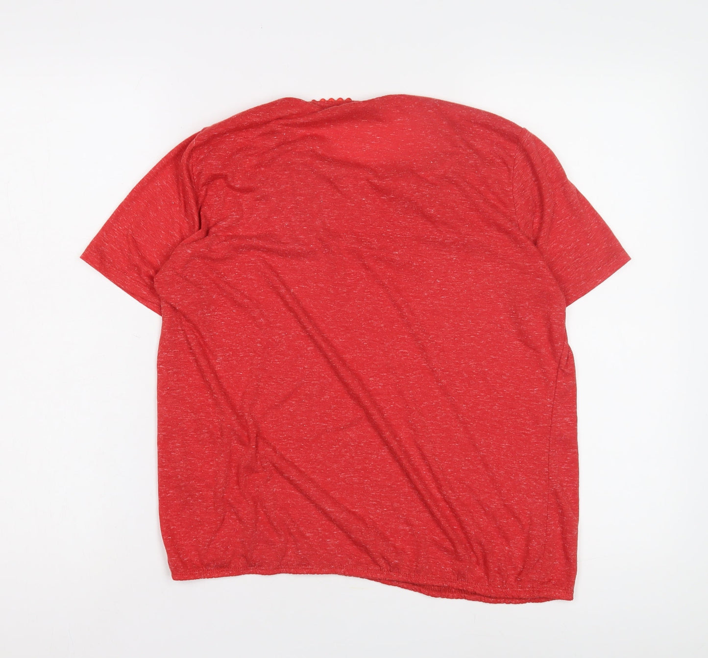 Isle Women's Red Embroidered T-Shirt Size M
