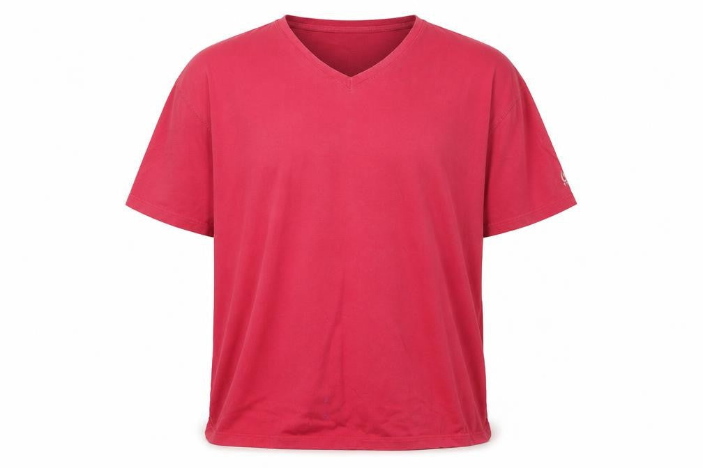 Cotton Traders Men's Red 2XL V-Neck T-Shirt