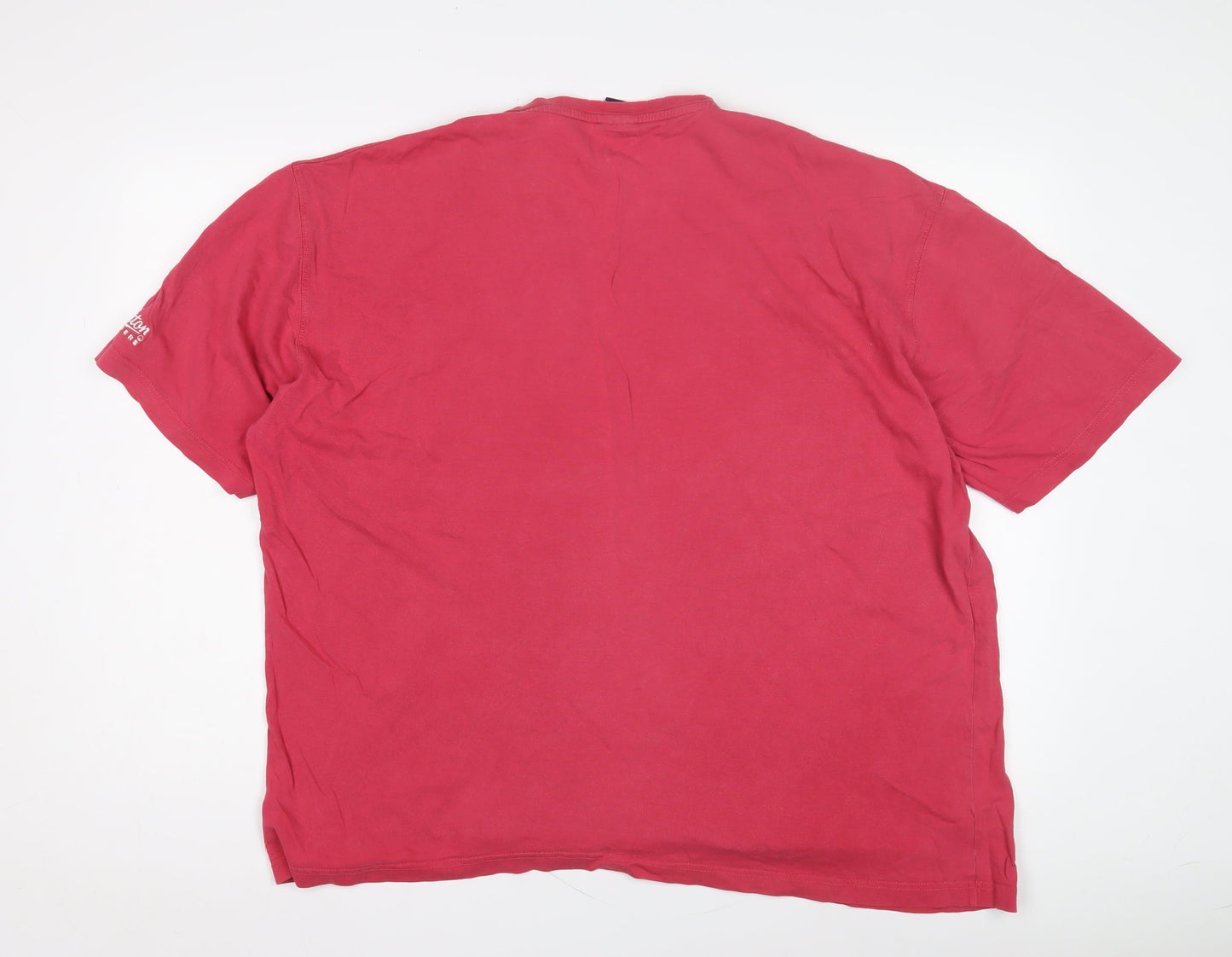 Cotton Traders Men's Red 2XL V-Neck T-Shirt