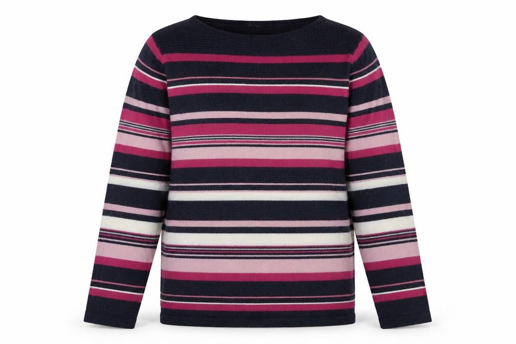 Isle Essentials Women's Striped Pullover Jumper Size 10