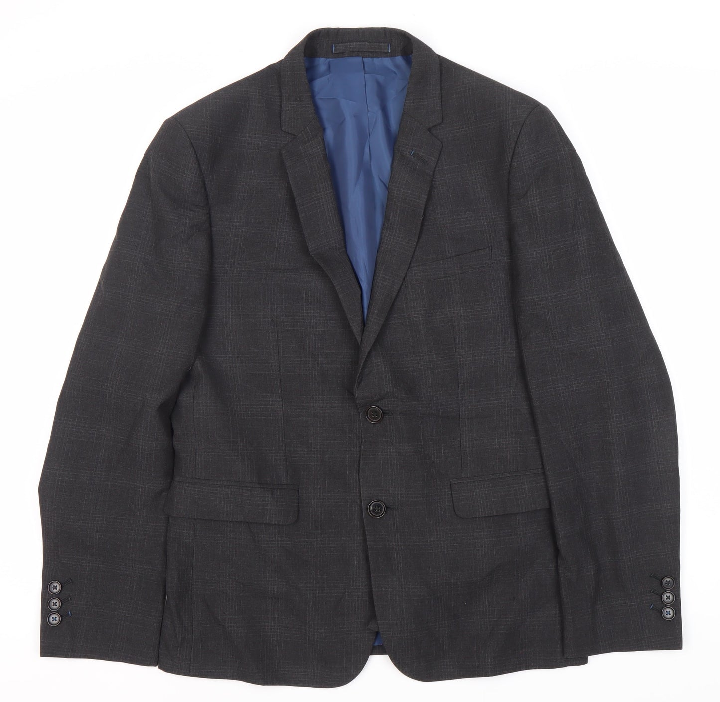 Marks and Spencer Grey Check Men's Blazer Size 38
