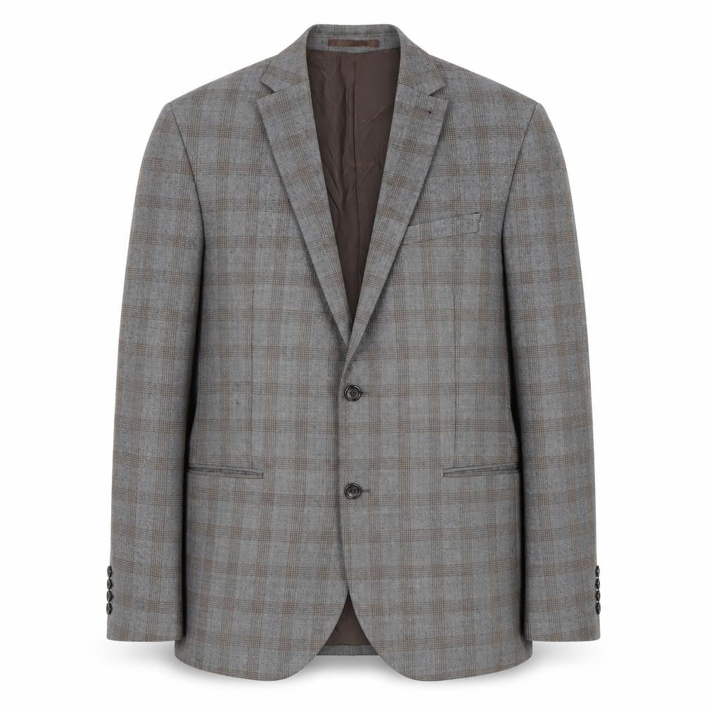 Next Men's Brown Plaid Jacket 42L