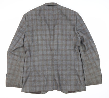 Next Men's Brown Plaid Jacket 42L