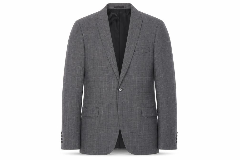 Kin by John Lewis Grey Slim Fit Blazer 38R Check