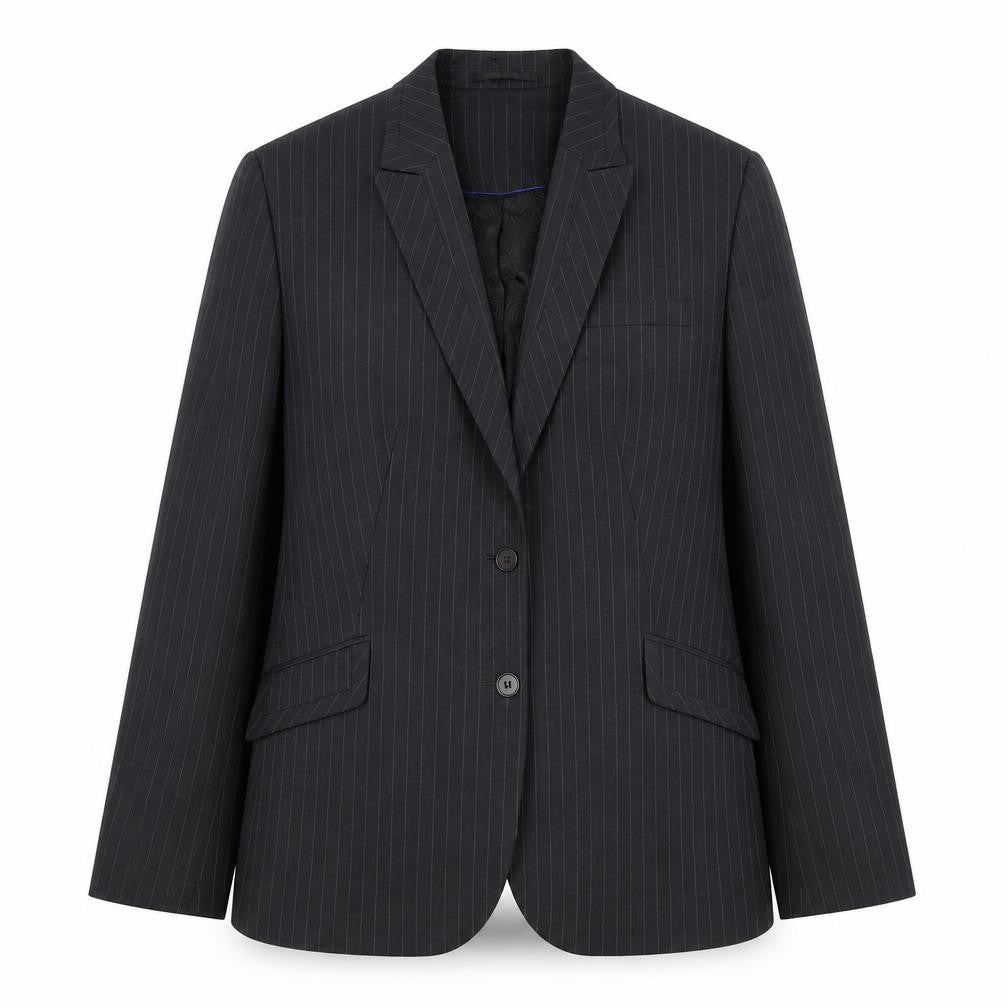 Wardrobes Black Pinstripe Suit Jacket Women's 16