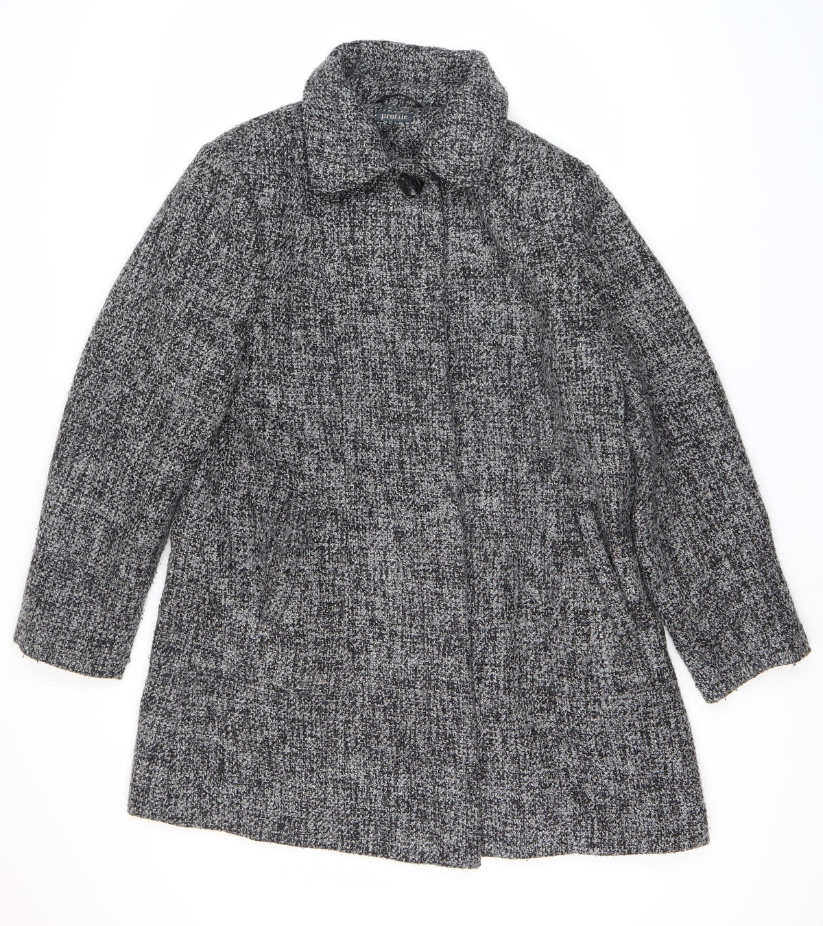 Profile Women's Grey Coat, Size 18, Polyester Wool Blend