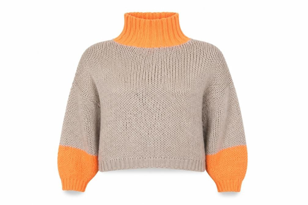 Belle Modelle Women's Multicoloured Roll Neck Jumper Size 4