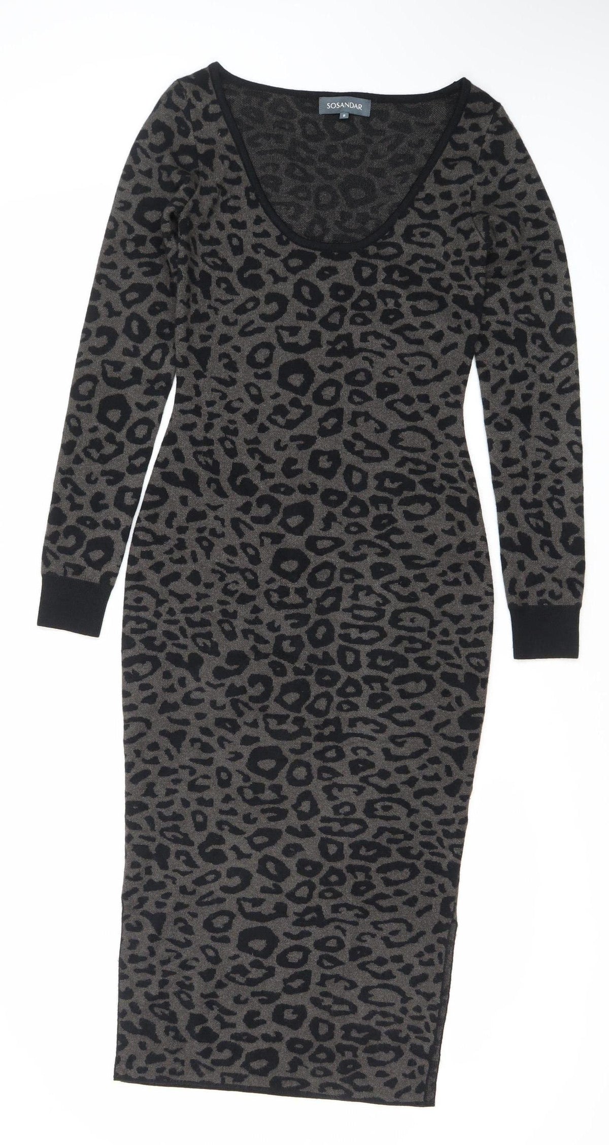 SOSANDAR Women's Multicoloured Animal Print Dress, Size 8