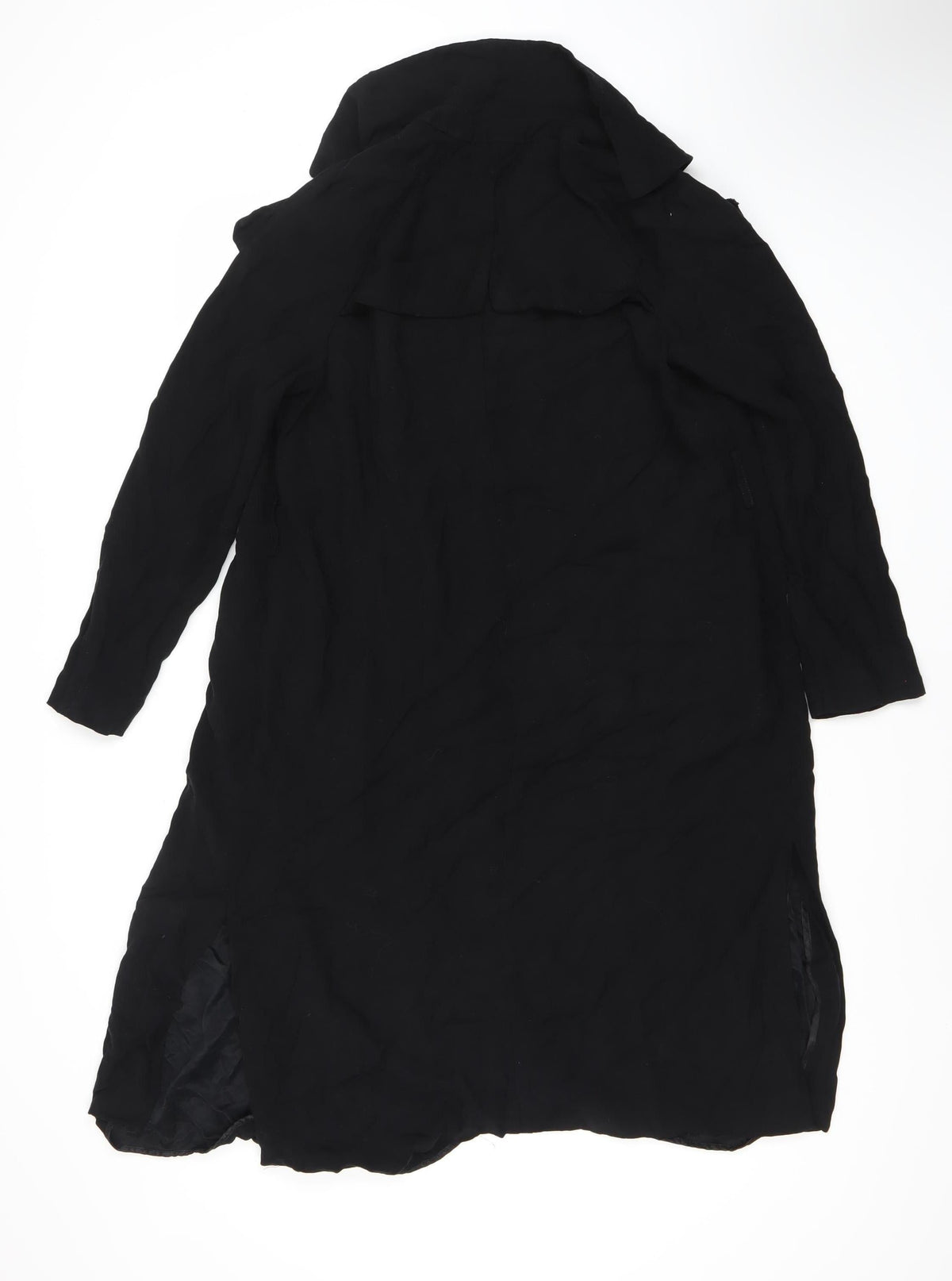 Zara Basic Women's Black XS Long Coat, Elegant Style