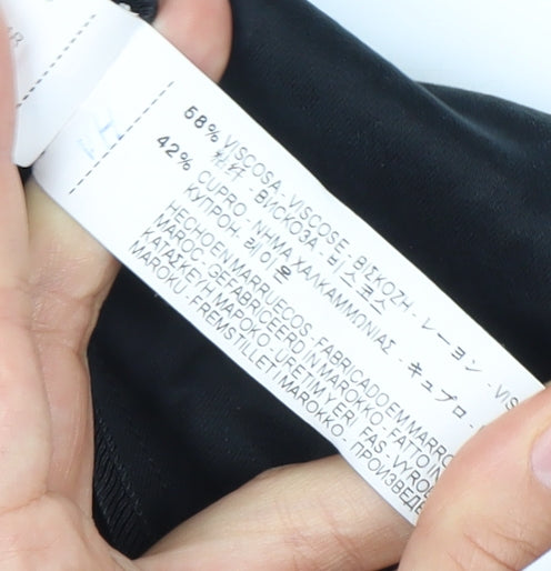 Zara Basic Women's Black XS Long Coat, Elegant Style