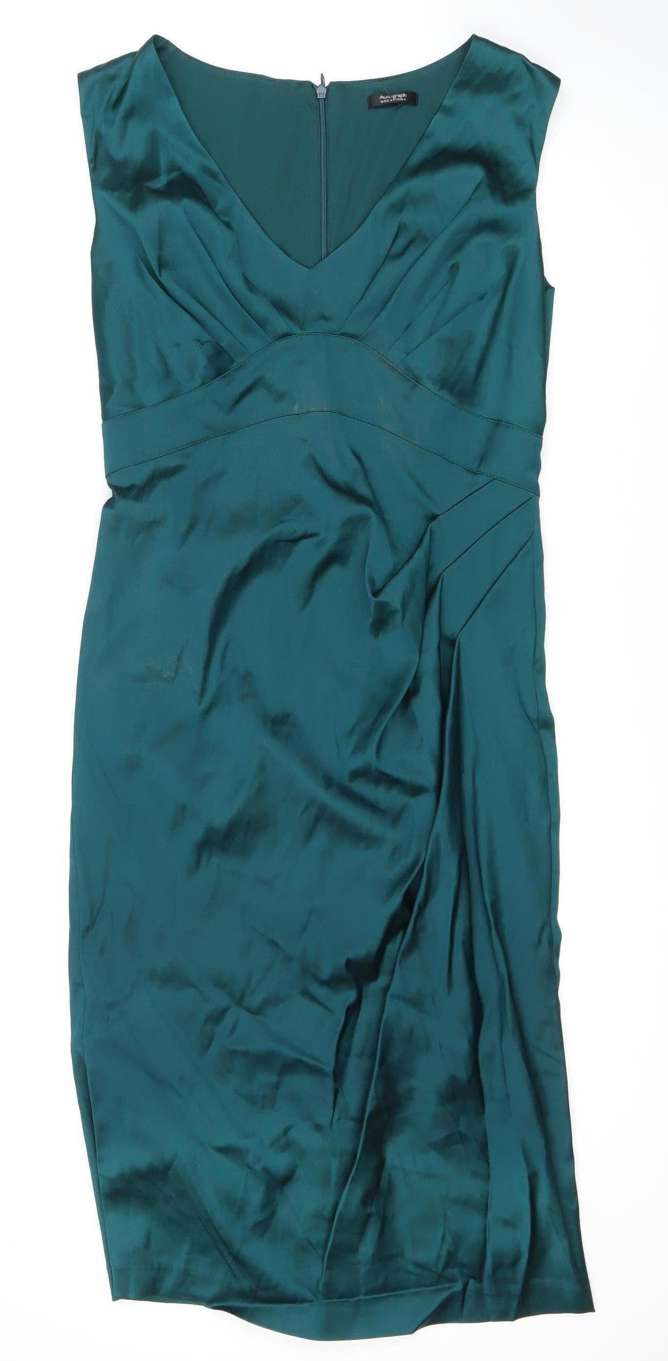 Marks & Spencer Women’s Green Sheath Dress Size 12