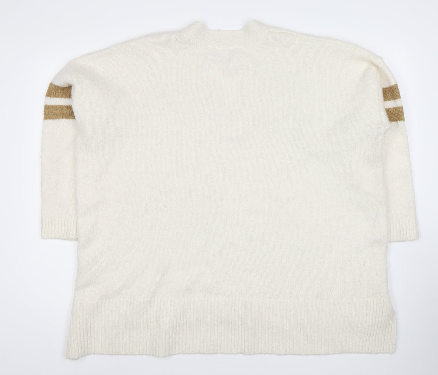 CAPSULE Women's Ivory V-Neck Pullover Jumper Size 20