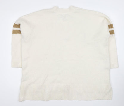 Capsule Women's Ivory V-Neck Pullover Jumper Size 20