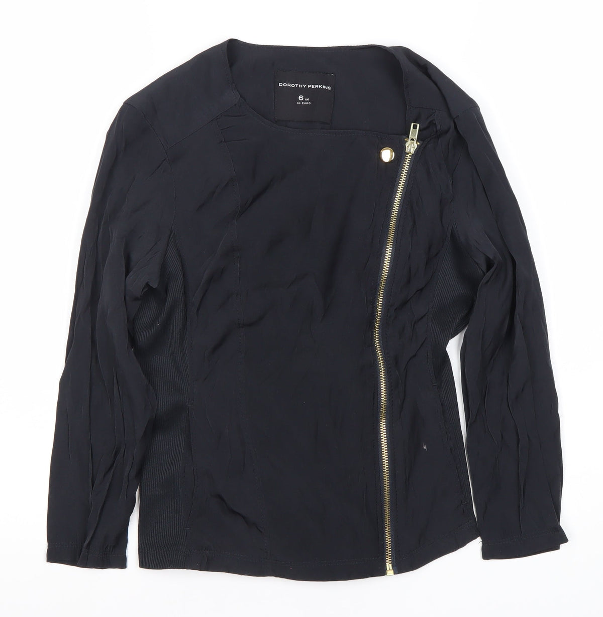 Dorothy Perkins Women's Black Motorcycle Jacket Size 6